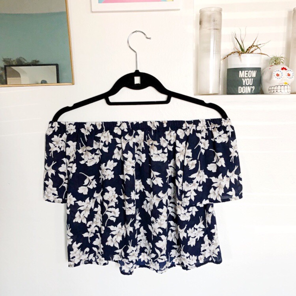Lulus Off The Shoulder Floral Top